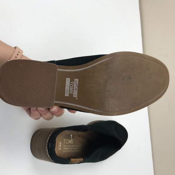 Tom's Black Suede Leila Mule Size 8.5 - Picture 7 of 7